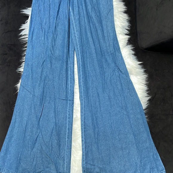 Demin Wide Leg Jumpsuit - Picture 7 of 7